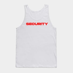 Security in Red Lettering Tank Top